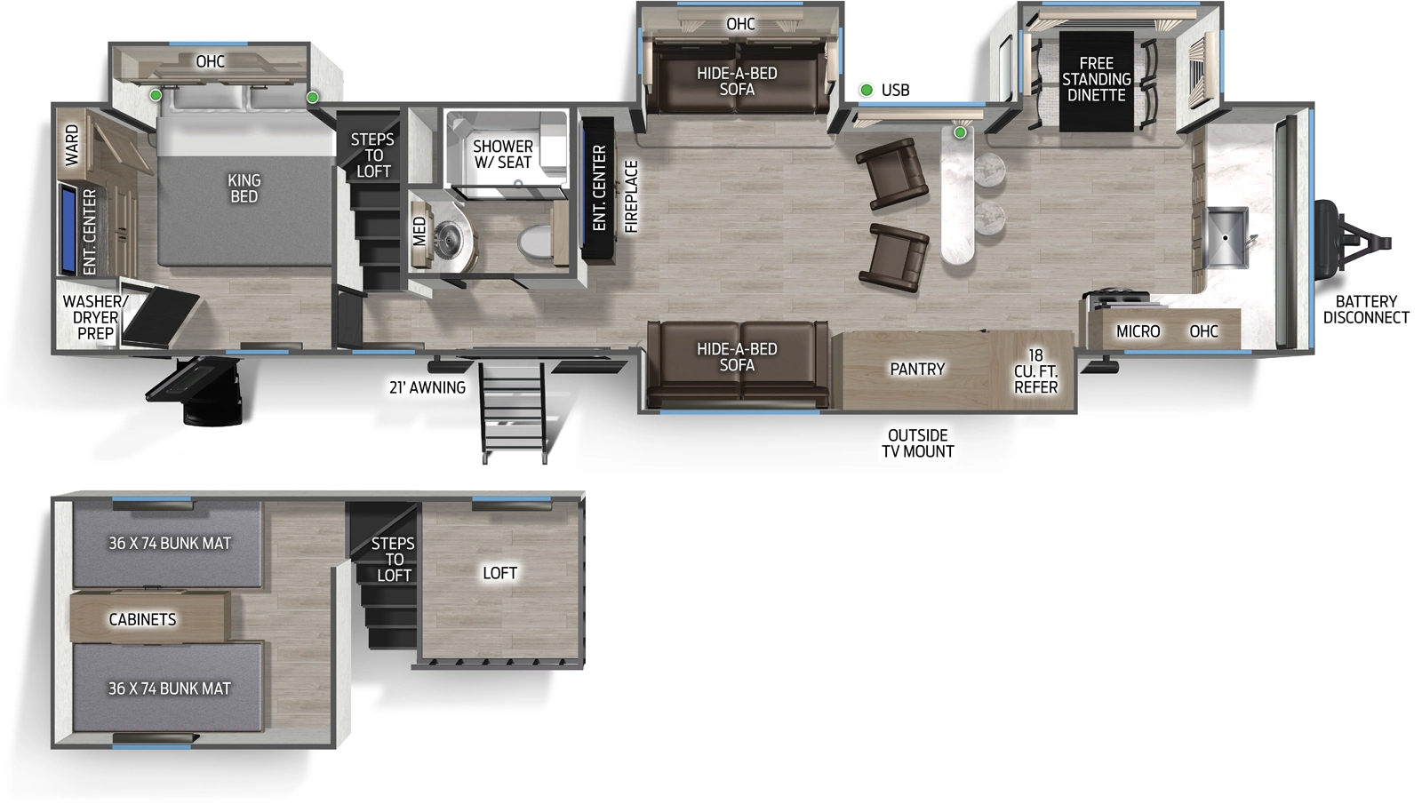 Cascade 39DKC Floorplan
